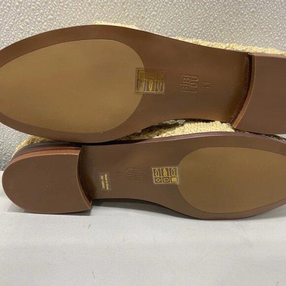 NEW BIBI LOU Posey Woven Loafers Natural Slip-On Flats Women’s Size 10 (EU 41) - Picture 2 of 8